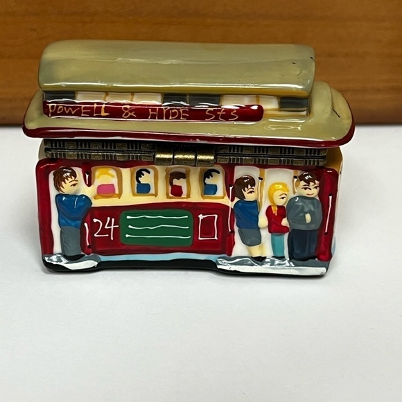 Powell & Hyde STS San Francisco Trolley Streetcar Porcelain Trinket Box Vintage - Picture 8 of 9
